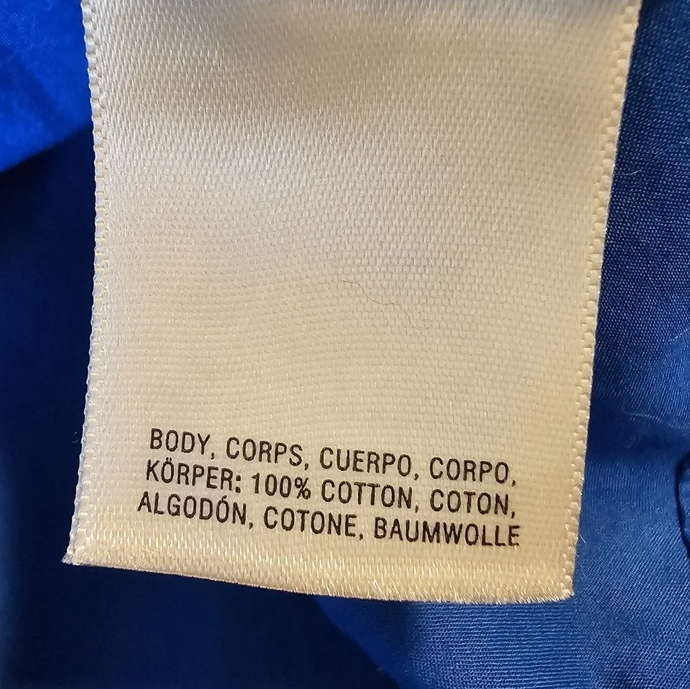 HD in Paris by Anthropologie Royal Blue Ruffle Sleeve Ruched V Neck, Size 10 - Picture 8 of 9